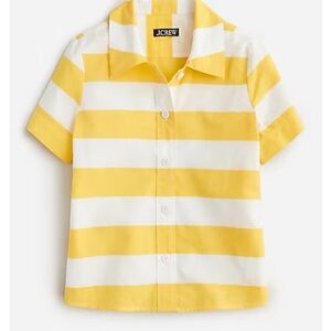 J. Crew Gamine cotton poplin shirt in cabana stripe
